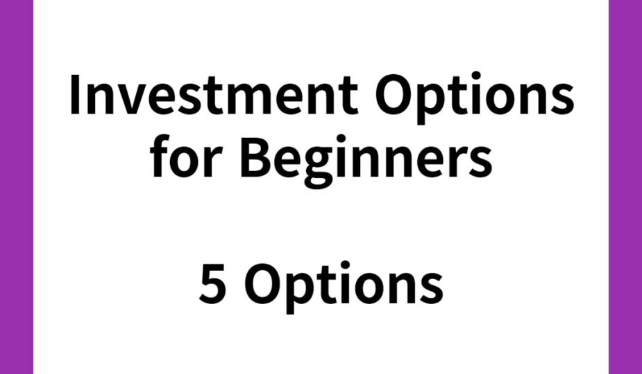 Investment Options for Beginners : 5 Options