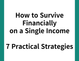 How to Survive Financially on a Single Income: 7 Practical Strategies